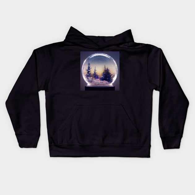 Forest Dreamscape Snowglobe Kids Hoodie by RoseAesthetic